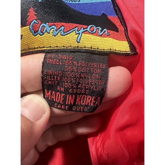 VTG Black Canyon Colorado Canvas Bomber Jacket Adult Quilted Insulated Unknwn SZ - Picture 9 of 13